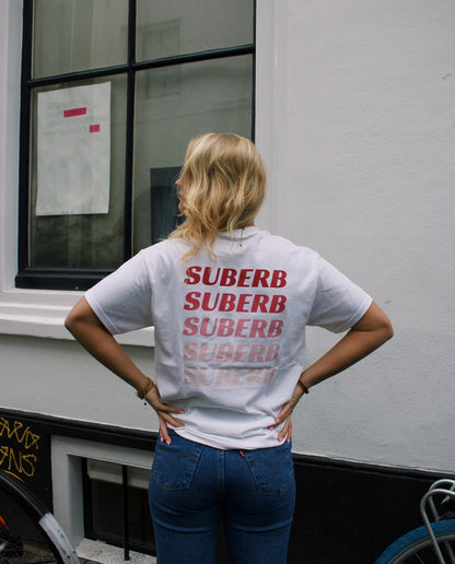 SUBERB. gradient t-shirt white