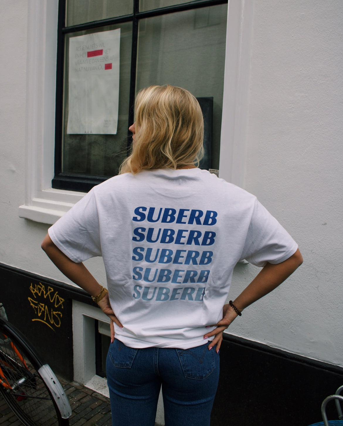 SUBERB. gradient t-shirt white