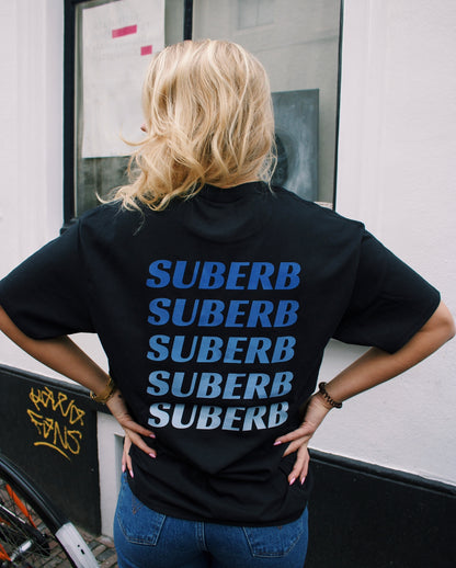 SUBERB. gradient t-shirt black