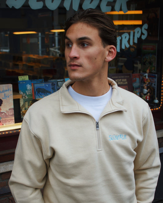 SUBERB. half zip sweat